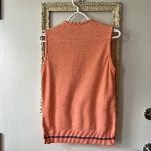 TAIL | Vintage Cotton Orange V-Neck Sweater - Picture 7 of 10
